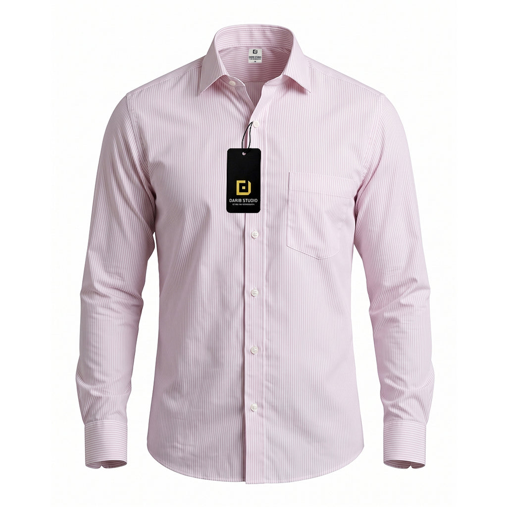 Pink Striped Casual Shirt 521