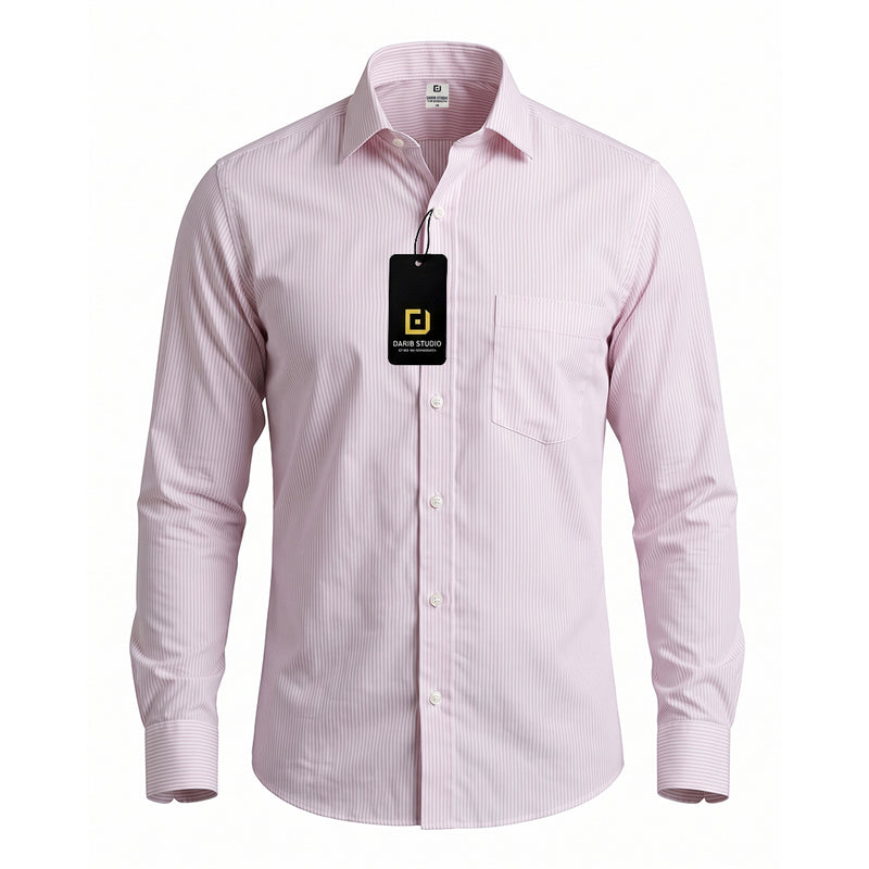 Pink Striped Casual Shirt 521