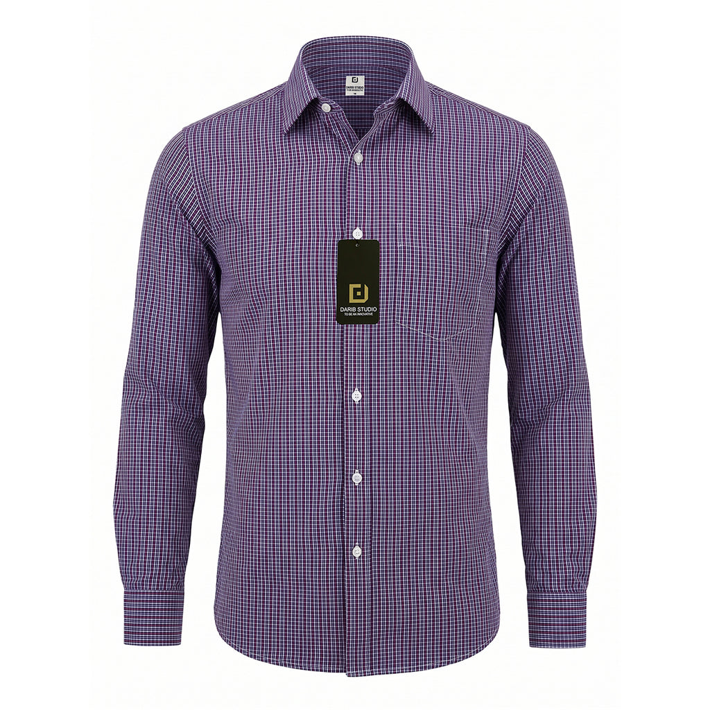 Blue light Wide Line Casual Shirt 515