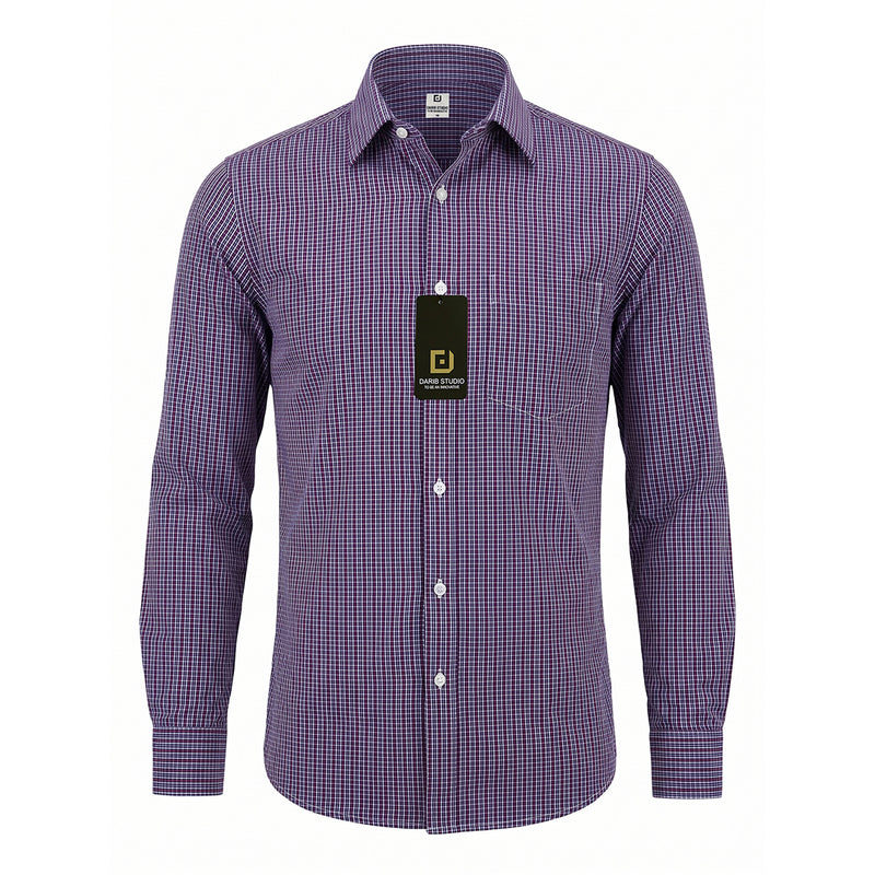 Blue light Wide Line Casual Shirt 515