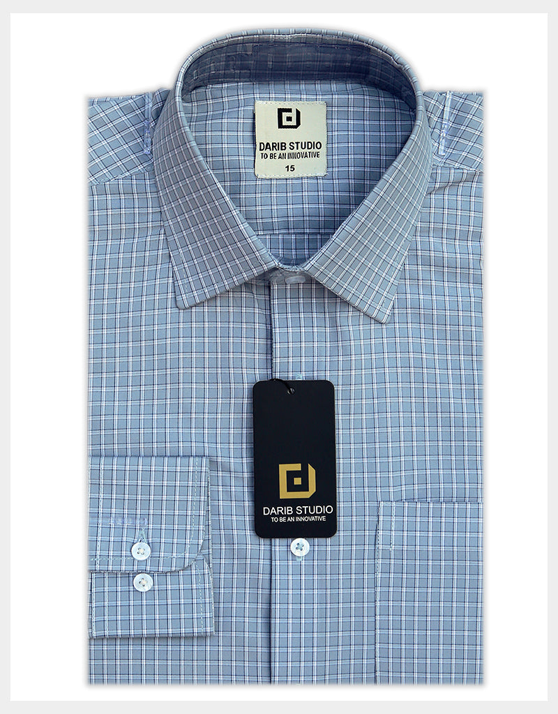 Gray Check Casual Shirt 514